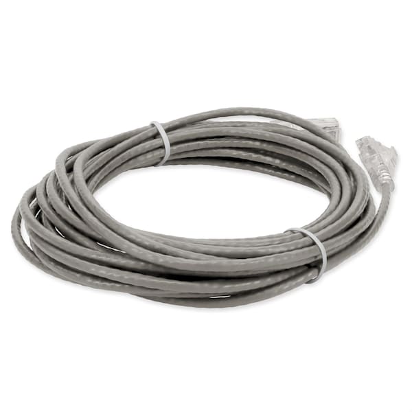 Add-On 30FT RJ-45 MALE TO RJ-45 MALE STRAIGHT GRAY CAT6 SLIM UTP COPPER PVC P - ADD-30FSLCAT6-GY