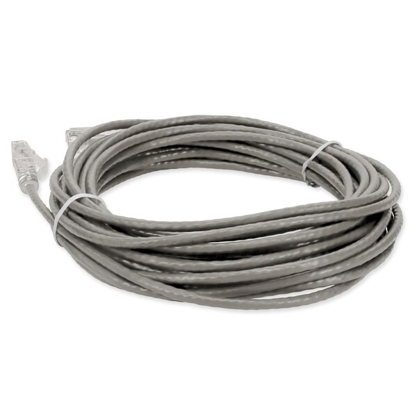 Add-On 30FT RJ-45 MALE TO RJ-45 MALE STRAIGHT GRAY CAT6 SLIM UTP COPPER PVC P - ADD-30FSLCAT6-GY