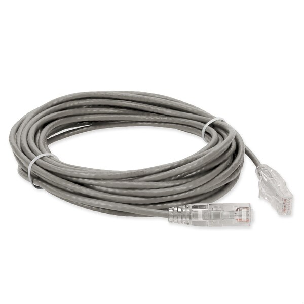 Add-On 30FT RJ-45 MALE TO RJ-45 MALE STRAIGHT GRAY CAT6 SLIM UTP COPPER PVC P - ADD-30FSLCAT6-GY