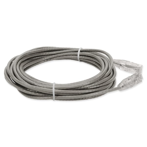 Add-On 30FT RJ-45 MALE TO RJ-45 MALE STRAIGHT GRAY CAT6 SLIM UTP COPPER PVC P - ADD-30FSLCAT6-GY
