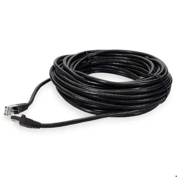 Adaptador 40FT RJ-45 MACHO A RJ-45 MACHO BLINDADO RECTO NEGRO CAT6 STP COBRE - ADD-40FCAT6S-BK