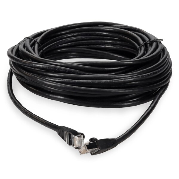 Adaptador 40FT RJ-45 MACHO A RJ-45 MACHO BLINDADO RECTO NEGRO CAT6 STP COBRE - ADD-40FCAT6S-BK