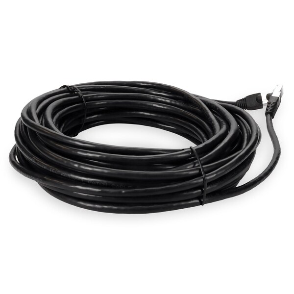 Adaptador 40FT RJ-45 MACHO A RJ-45 MACHO BLINDADO RECTO NEGRO CAT6 STP COBRE - ADD-40FCAT6S-BK