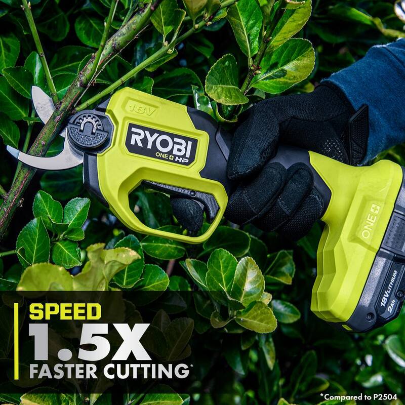 RYOBI ONE+ HP 18V Brushless Cordless Pruner and Cordless Pole Lopper with (2) 2.0 Ah Batteries and (2) Chargers - P2550-P2560