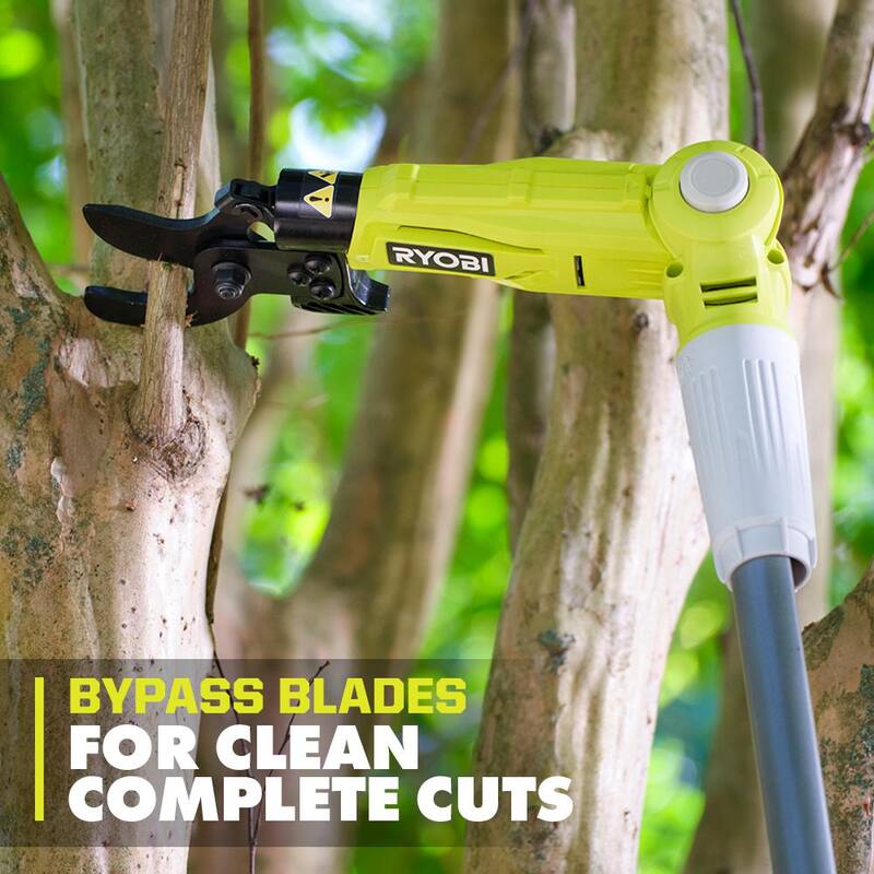 RYOBI ONE+ HP 18V Brushless Cordless Pruner and Cordless Pole Lopper with (2) 2.0 Ah Batteries and (2) Chargers - P2550-P2560