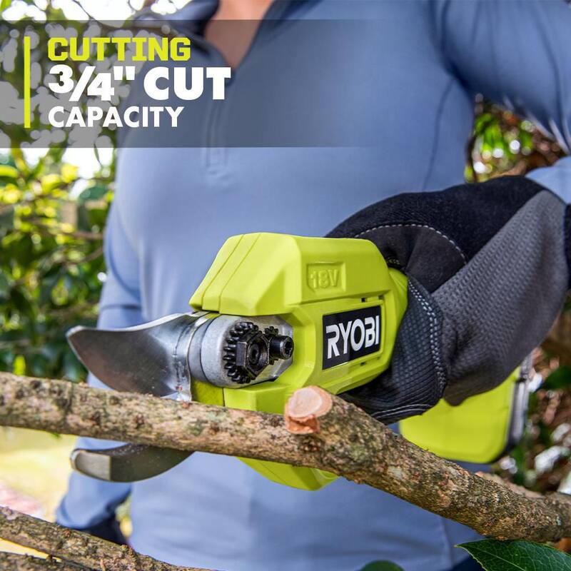 RYOBI ONE+ 18V Cordless Pruner and Cordless Pole Lopper with 2.0 Ah Battery and Charger - P2540-LP