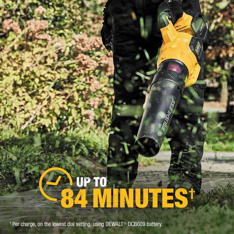 DEWALT FLEXVOLT 60V MAX 125 MPH 600 CFM Brushless Cordless Battery Powered Blower Kit with (1) FLEXVOLT 3 Ah Battery & Charger - DCBL772X1