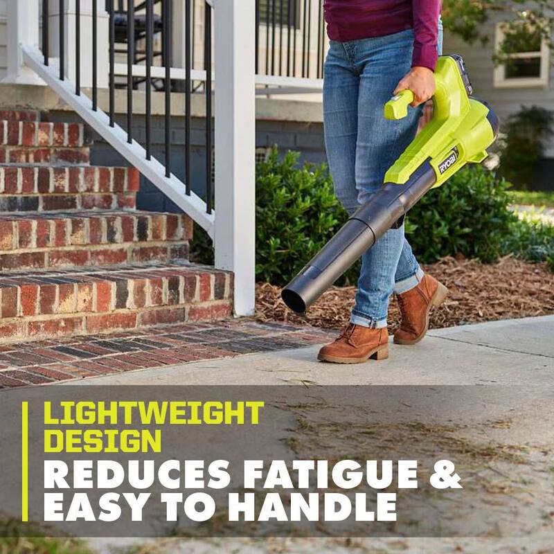 RYOBI ONE+ 18V Cordless String Trimmer/Edger and Blower/Sweeper Combo Kit (2-Tools) with 2.0 Ah Battery and Charger - PCLCK201K