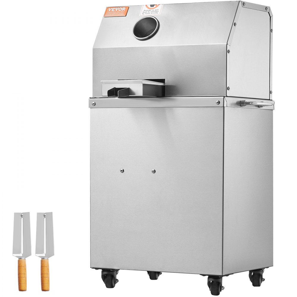 VEVOR Electric Sugar Cane Juicer, 800W Sugarcane Juicer Machine with 661LBS/H High Output, 3 Stainless Steel Rollers, 2.4" Large Inlet, Sugarcane Juice Extractor Squeezer on Wheels for Home/Commercial - DDSYGZZZJDD3T4L4QV1