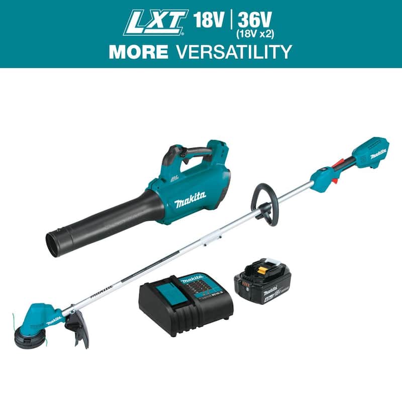 Makita LXT 18V 4.0 Ah Lithium-Ion (Leaf Blower/String Trimmer) Brushless Cordless Combo Kit (2-Piece) - XT287SM1