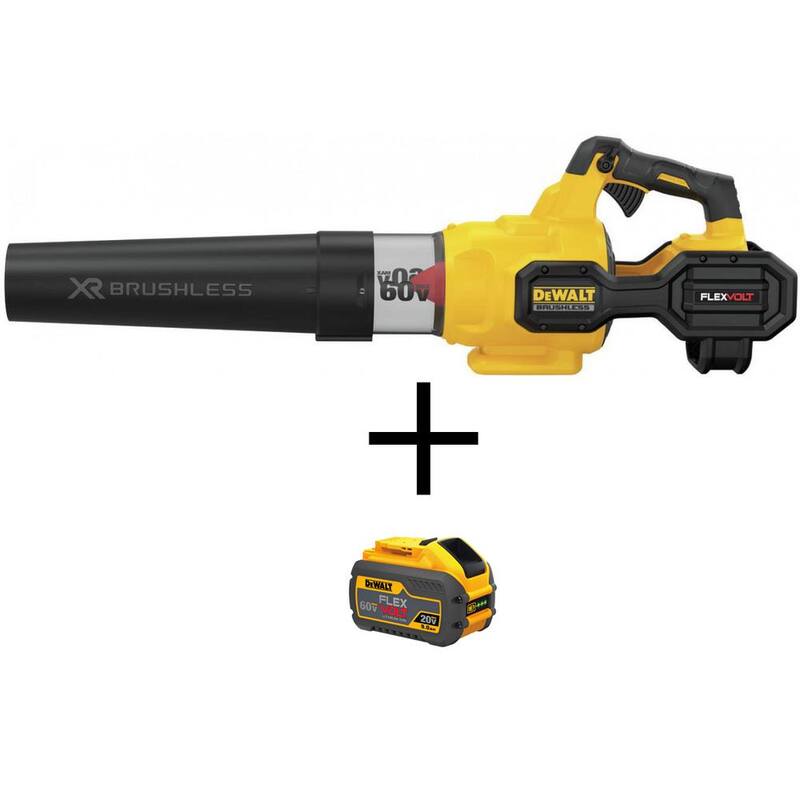 DEWALT 60V MAX 125 MPH 600 CFM Brushless Cordless Battery Powered Axial Leaf Blower Kit with (1) FLEXVOLT 3Ah Battery & Charger - DCBL772BWB609