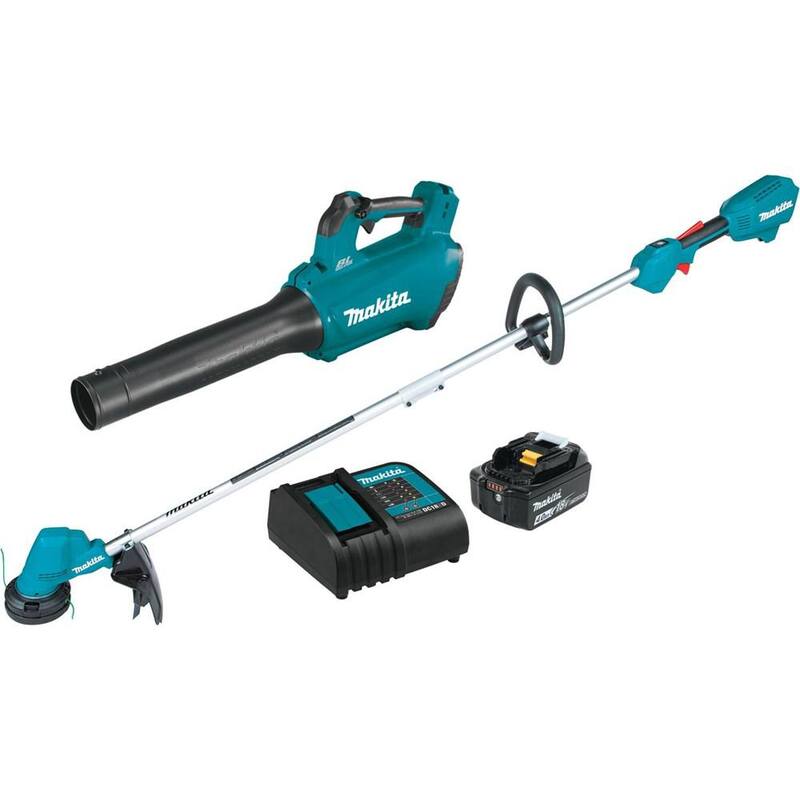 Makita LXT 18V Cordless Li-Ion Leaf Blower/String Trimmer Combo Kit 2-Tools 4.0Ah with 0.08 in. x 175 ft. Trimmer Line - XT287SM1-T03866