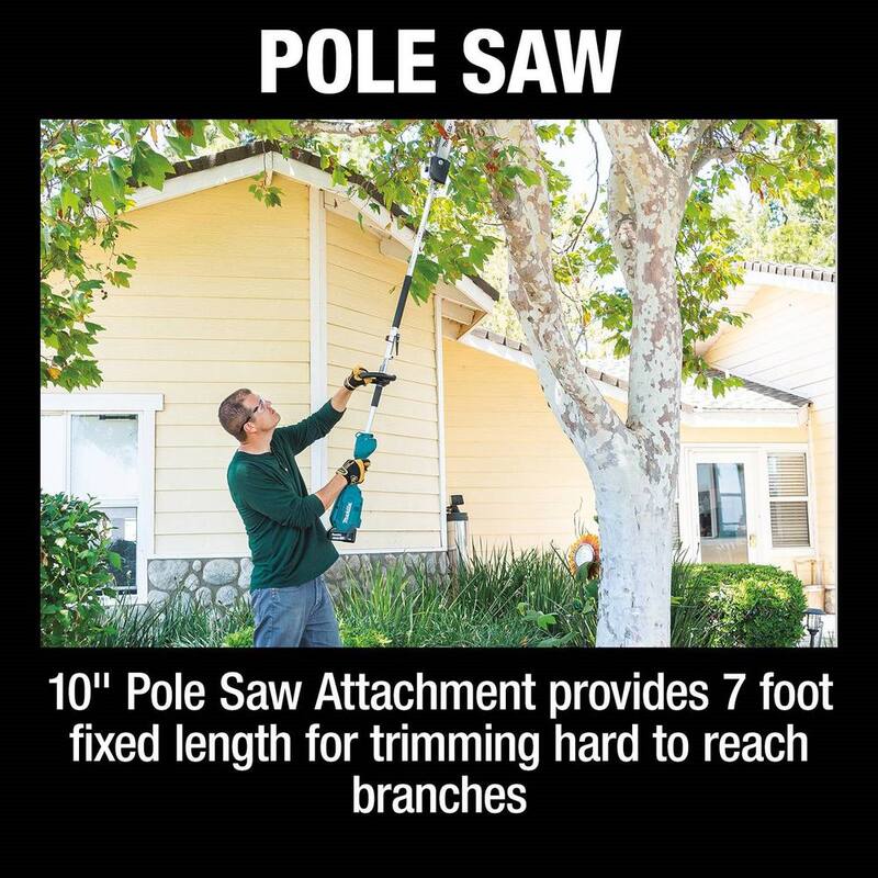 Makita LXT 18V Cordless Electric Couple Shaft Combo Kit (2-Tool String Trimmer/Pole Saw) 4.0Ah, with 18V 4.0Ah LXT Battery - XUX02MX4BL1840B