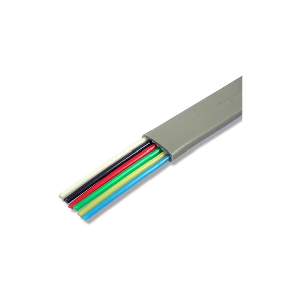 Lynn Electronics 26-6C Cable de Línea Plateado, Satinado Plano (a Granel), 1000FT - D6BU-CU26BC-SS