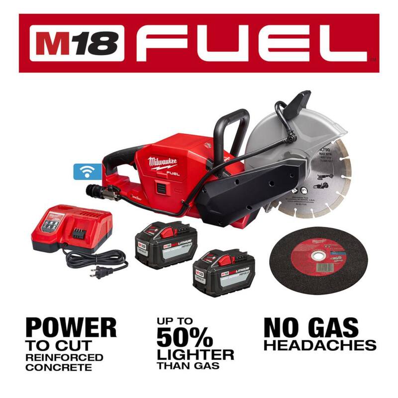 Milwaukee MX FUEL 3600-Watt/1800-Watt Battery Powered Push Start Generator with M18 FUEL ONE-KEY 9 in. Cut Off Saw Kit - MXF002-2XC-2786-22HD