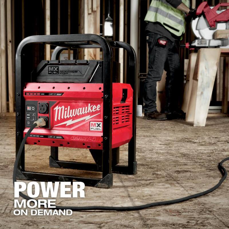 Milwaukee MX FUEL 3600-Watt/1800-Watt Battery Powered Push Start Generator with M18 FUEL ONE-KEY 9 in. Cut Off Saw Kit - MXF002-2XC-2786-22HD
