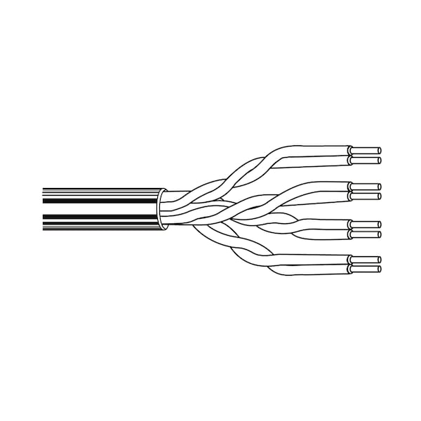 Belden 24-4P UTP-CMP SOL BC CAT5E, FEP/FEP LC BLUE 1000FT REEL, 1000FT - CMP-00424BEL4-5-06