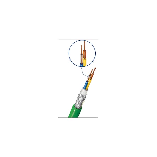 Belden 22-2P SF/UTP TNC PROFINET, CAT5E FRPE PVC GRN JKT, 1000FT - B7960A