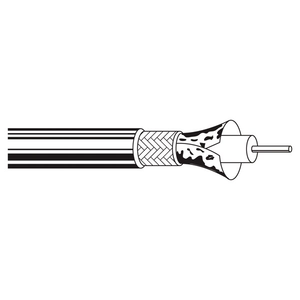 Belden RG59 20 SOL CCS FPE DUOBOND+, 40% AL BRD PVC JKT NEC CM CATV, 1000FT - 9275 0101000