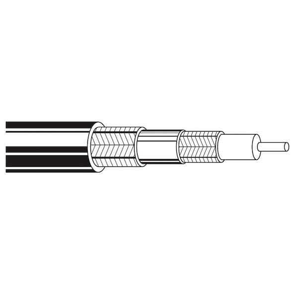 Belden RG59 20 SOL BC FPE 2-95% BC, BRD SHDS PE JKT TRIAX, 1000FT - 8232 0102000