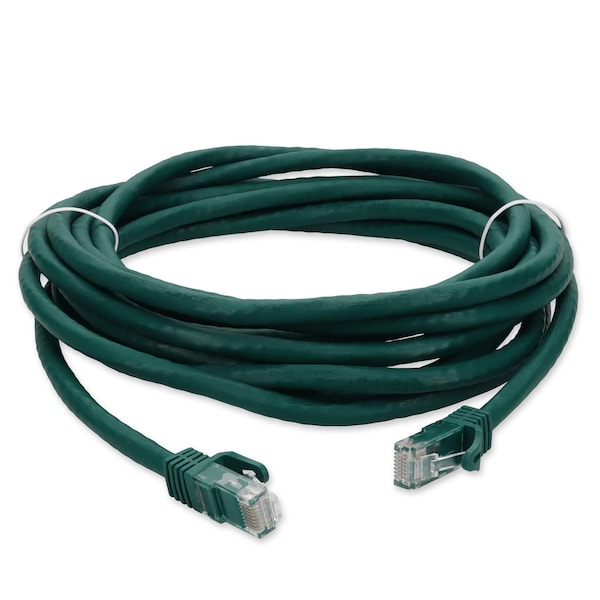 Cable de parcheo CAT6A UTP de cobre verde recto macho a macho de 35 pies - ADD-35FCAT6A-GN