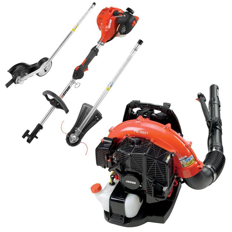 ECHO 21.2 cc 2-Stroke Gas PAS Straight Shaft Trimmer/Edger and 58.2 CC 2-Cycle Backpack Leaf Blower Combo Kit (3-Tool) - V-AAFBAF