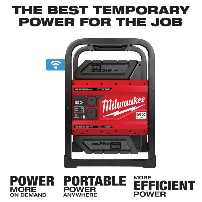 Milwaukee MX FUEL 3600-Watt/1800-Watt Lithium-Ion Battery Powered Push Start Portable Power Station w/FUEL M18 Hammer Drill/Impact - MXF002-2XC-3697-22