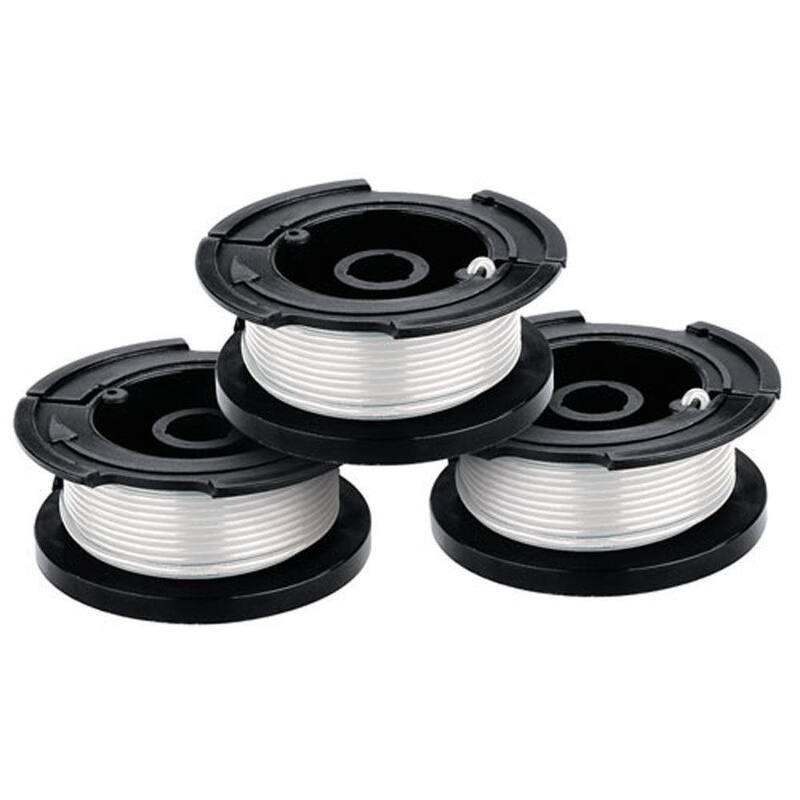 BLACK+DECKER 0.065 in. x 30 ft. Replacement Single Line Automatic Feed Spools AFS for Electric String Grass Trimmer/Edger (3-Pack) - AF-100-3ZP  1