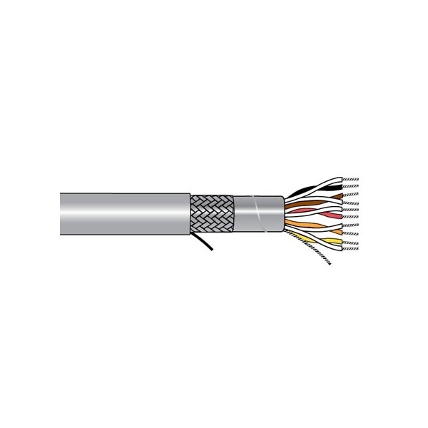 Alpha Wire 22-1P STR TNC PVC FOIL+70%, BRD SHD PVC JKT CM 300V 75C, 1000FT - 5121C SL001