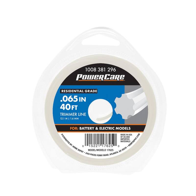 Powercare Universal Fit 0.065 in. x 40 ft. Gear Replacement Line for Gas, Corded and Cordless String Grass Trimmer/Lawn Edger - 17625