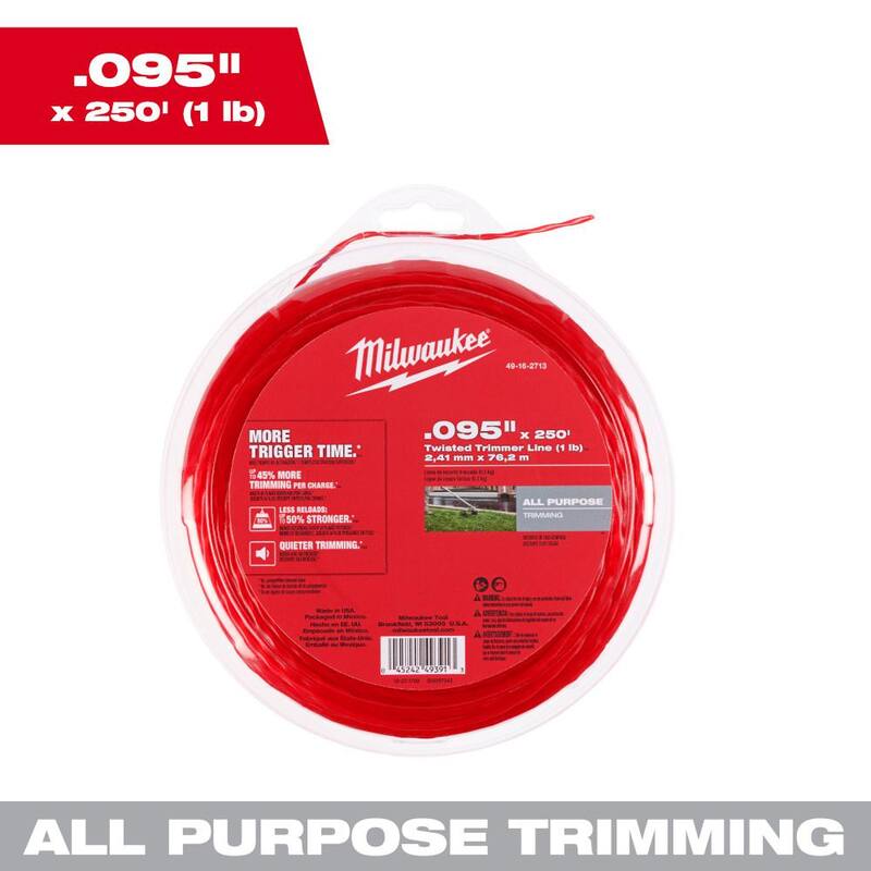 Milwaukee 0.095 in. x 250 ft. Trimmer Line - 49-16-2713