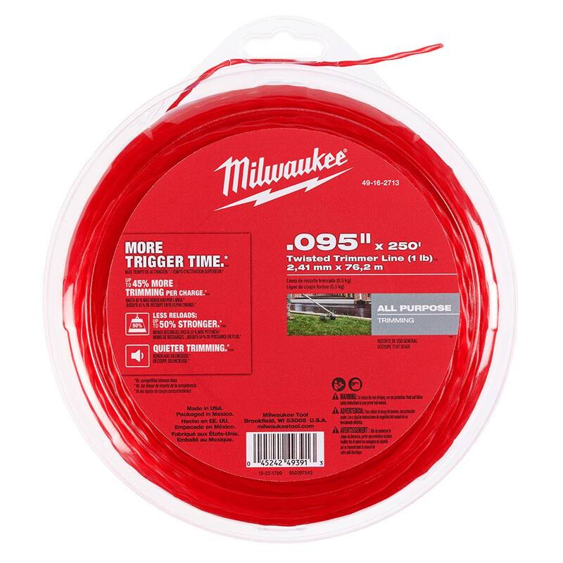 Milwaukee 0.095 in. x 250 ft. Trimmer Line - 49-16-2713
