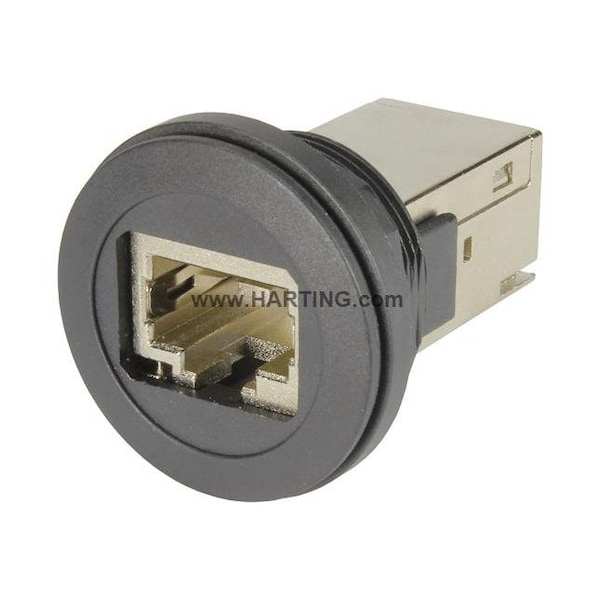 Harting RJ45 Service Interface Coupler, Black - 09454521561