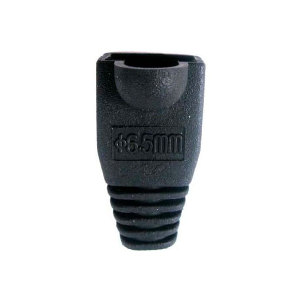 Chiptech, Inc Dba Vertical Cable Vertical Cable, Botas deslizantes de PVC RJ45 para Cat 5E y Cat 6 - Negro - Paquete de 10 - 015-027BK-10