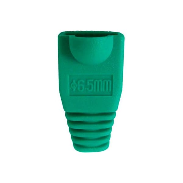 Chiptech, Inc Dba Vertical Cable Vertical Cable, , RJ45 PVC Slip On Boots For Cat 5E & Cat 6 - Green - 10 Pack - 015-031GR-10