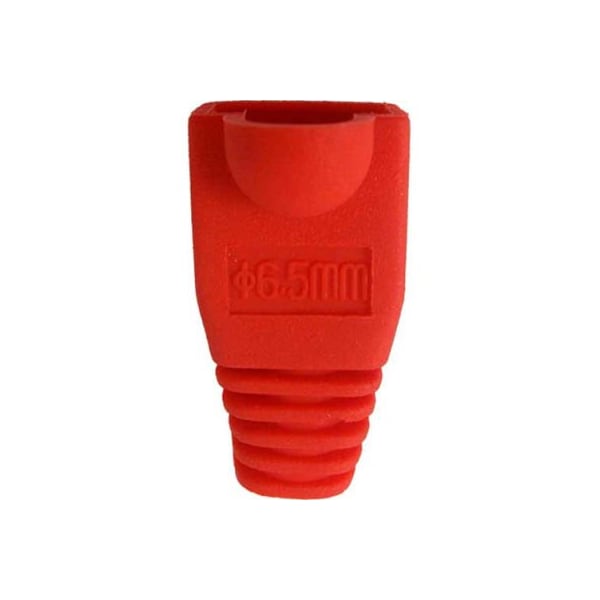 Chiptech, Inc Dba Vertical Cable Vertical Cable, , RJ45 PVC Slip On Boots For Cat 5E & Cat 6 - Red - 10 Pack - 015-037RD-10