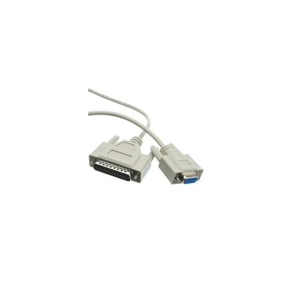 Swe-Tech 3C Null Modem Cable, DB9 Female to DB25 Male, UL rated, 8 Conductor, 15 foot - FWT10D1-21315