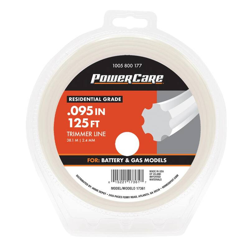 Powercare Universal Fit .095 in. x 125 ft. Gear Replacement Line for Gas and Select Cordless String Grass Trimmer/Lawn Edger - 17361