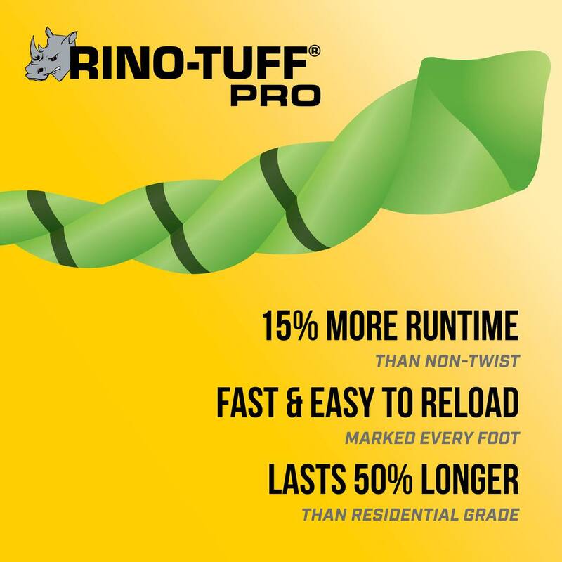 Rino-Tuff Universal Fit .065 in. x 275 ft. Pro Twisted Replacement Line for Corded and Cordless String Grass Trimmer/Lawn Edger - 16913