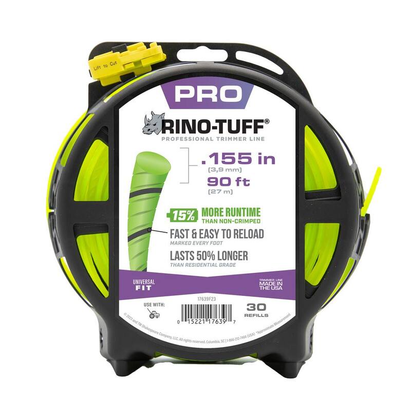 Rino-Tuff Universal Fit 0.155 in. x 90 ft. Pro Twisted Line for Gas and Select Cordless String Grass Trimmer/Lawn Edger - 17639