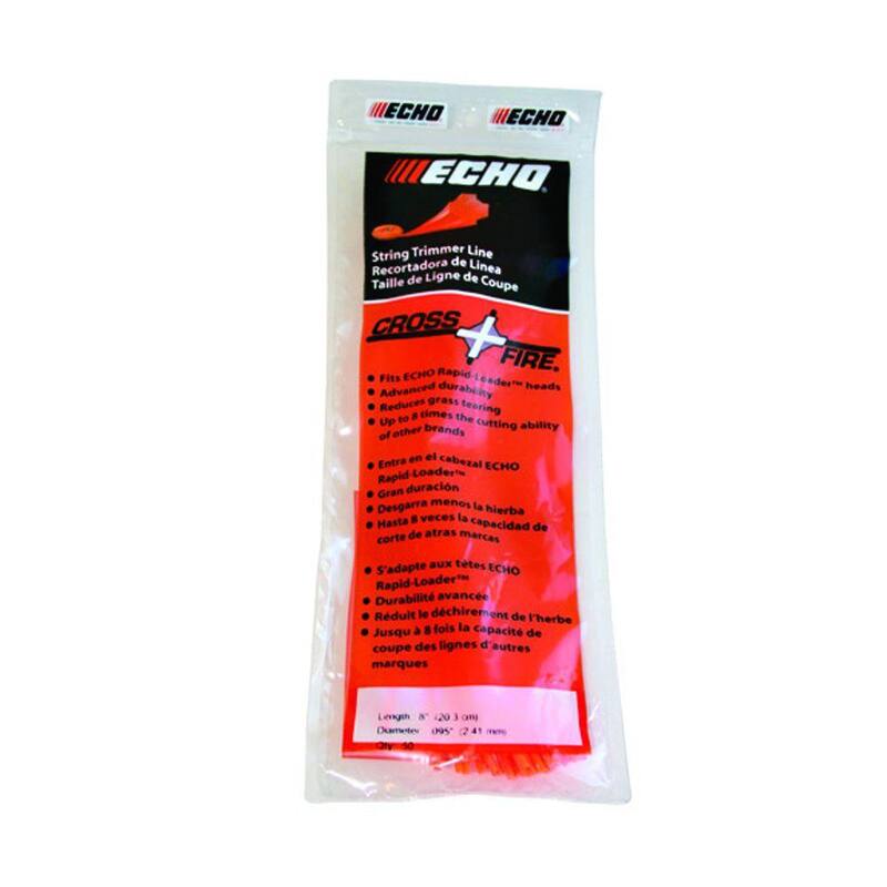 ECHO .095" Cross-Fire 8 in. Pre-cut Trimmer Strips for Rapid Loader Head (50 ct.) - 102222952