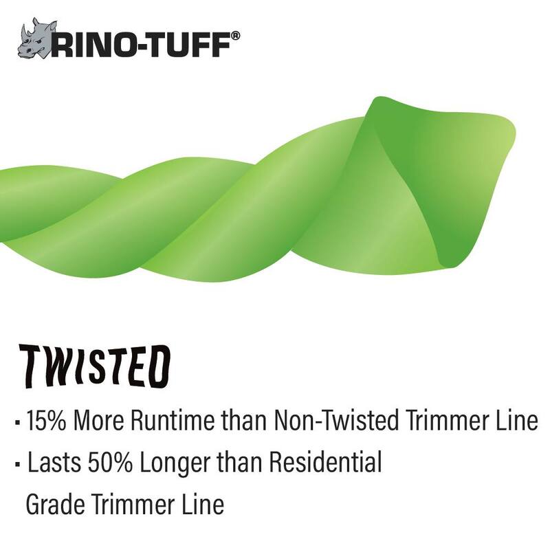 Rino-Tuff Universal Fit .095 in. x 40 ft. Pro Twisted Line for Gas and Select Cordless String Grass Trimmer/Lawn Edger - 17777