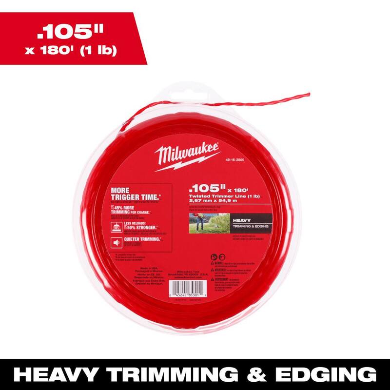 Milwaukee 0.105 in. x 180 ft. Trimmer Line - 49-16-2800