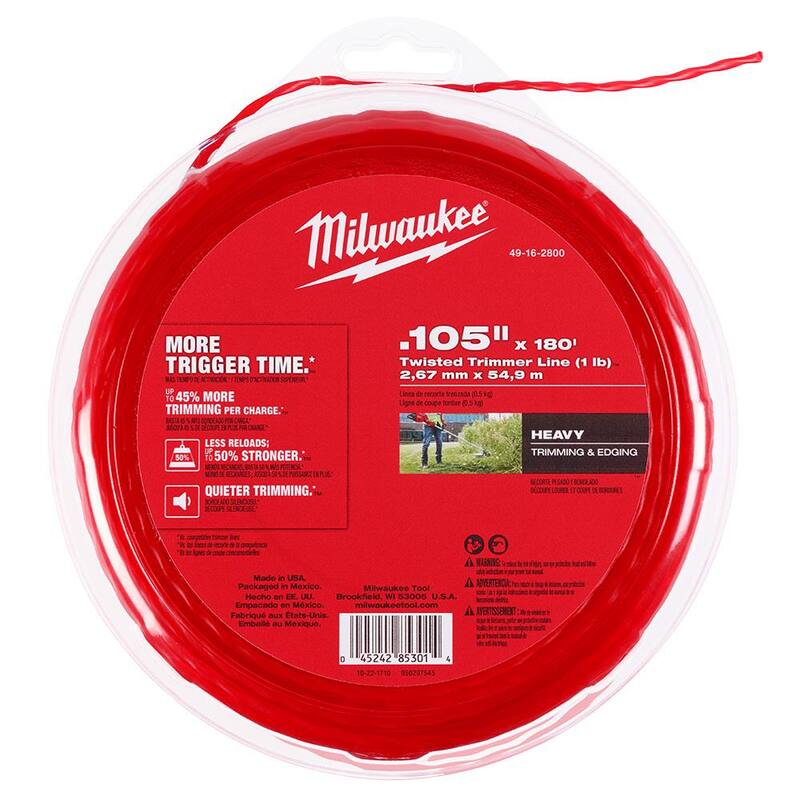 Milwaukee 0.105 in. x 180 ft. Trimmer Line - 49-16-2800
