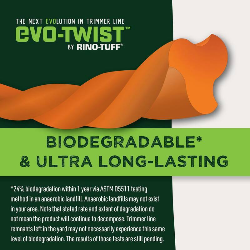 Rino-Tuff Universal Fit 0.095 in. x 125 ft. Evo-Twist Trimmer Line for Gas and Select Cordless String Grass Trimmer/Lawn Edger - 17680