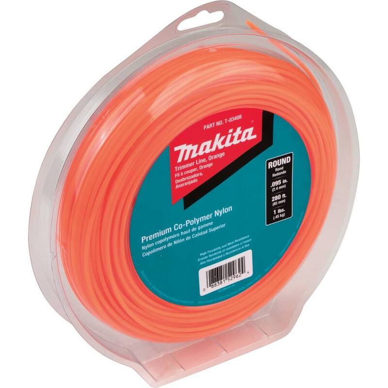 Makita 1 lbs. 0.095 in. x 280 ft. Round Trimmer Line in Orange - T-03408