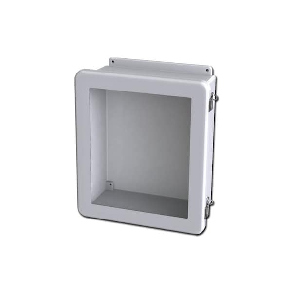 Saginaw Control & Engineering Fiberglass Reinforced Polyester Electrical Enclosures, 15.48 in H, 6.21 in D, 13.48 in W, Hinged - SCE-1412FW