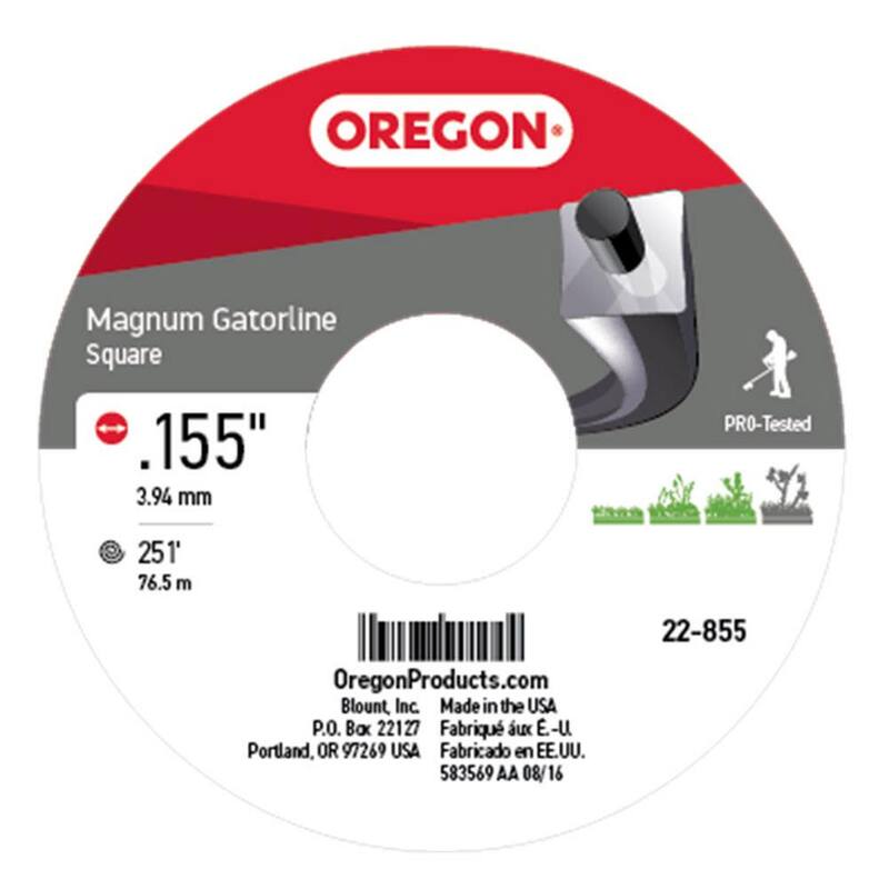 Oregon 0.155 in. Magnum Gatorline Square Trimmer Line, 246 ft. Bulk Donut, Fits Remington RM1159 and Many Others 22-855 - 22-855