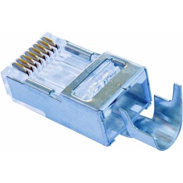 Platinum Tools EZ-RJ45 Shielded Cat .83 Connectors with Ground Clamp, 10PK - 100023C