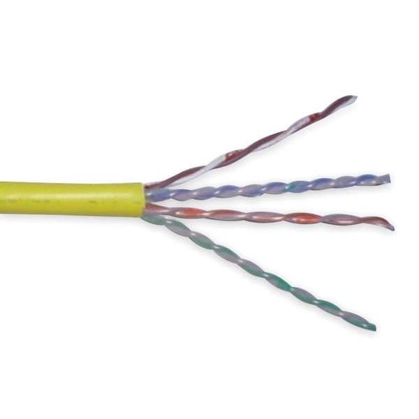 Genspeed Cable, Cat 6, 23 AWG, 1000 ft, Yellow - 7131102